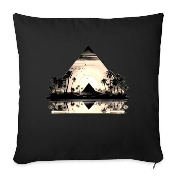 Ägypten Ägypten Isis Pharaonen Pharaonen Pyramide Afrika - Sofakissenbezug 45 x 45 cm - Schwarz - Vorne