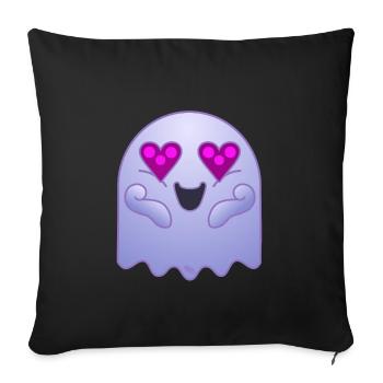 Fantôme pour t’aimer - Housse de coussin décorative 45 x 45 cm - noir - Devant