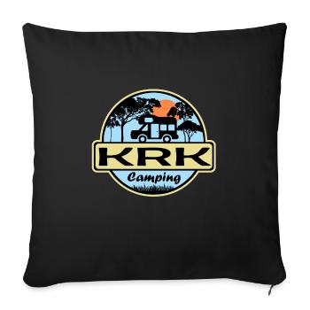Krk Camping - Sofa pillowcase 17,3'' x 17,3'' (45 x 45 cm) - black - Front