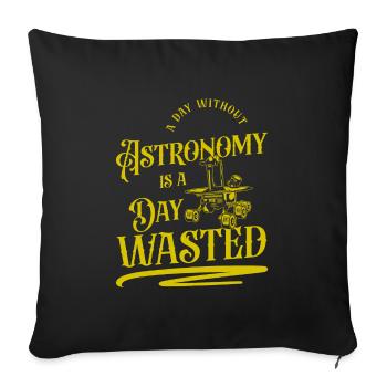 Astronomy Earth Galaxy Astronaut - Sofa pillowcase 17,3'' x 17,3'' (45 x 45 cm) - black - Front