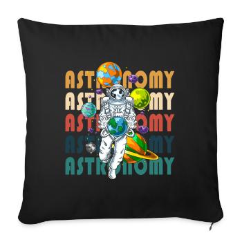 Astronomy Space Space Star - Sofa pillowcase 17,3'' x 17,3'' (45 x 45 cm) - black - Front