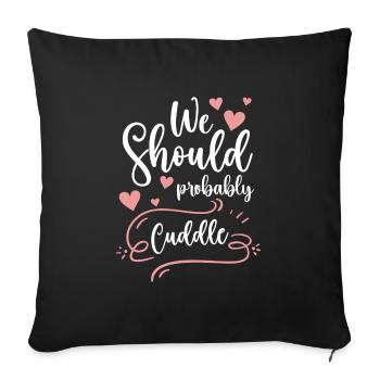 Câlins Teddy Bear Relation Affection - Housse de coussin décorative 45 x 45 cm - noir - Devant