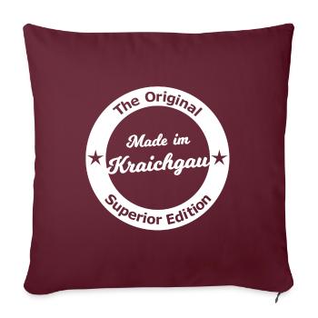 Fabriqué dans le Kraichgau - Housse de coussin décorative 45 x 45 cm - bordeaux - Devant