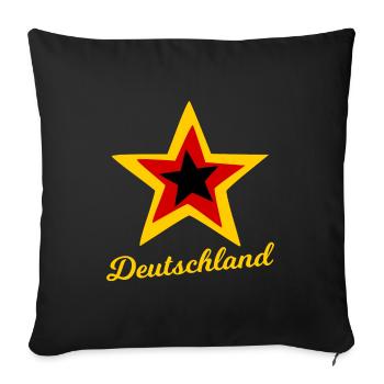 A star from Germany - Sofa pillowcase 17,3'' x 17,3'' (45 x 45 cm) - black - Front