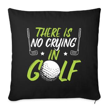 Il n’y a pas de pleurs au golf - Housse de coussin décorative 45 x 45 cm - noir - Devant