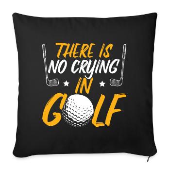 Il n’y a pas de pleurs au golf - Housse de coussin décorative 45 x 45 cm - noir - Devant