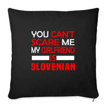 Petite amie slovène - Housse de coussin décorative 45 x 45 cm - noir - Devant