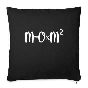 Maman à la puissance 2 - Housse de coussin décorative 45 x 45 cm - noir - Devant