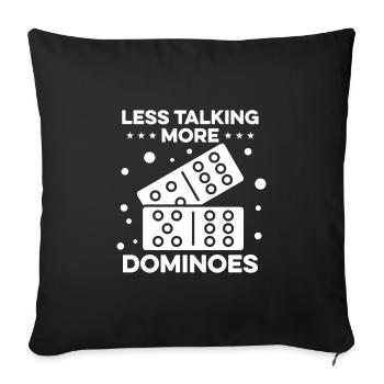 Domino game design - Sofa pillowcase 17,3'' x 17,3'' (45 x 45 cm) - black - Front