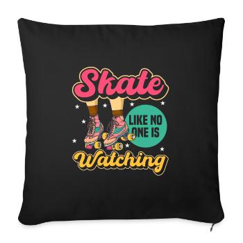 design de patins à roulettes - Housse de coussin décorative 45 x 45 cm - noir - Devant