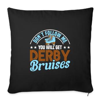 design de patins à roulettes - Housse de coussin décorative 45 x 45 cm - noir - Devant