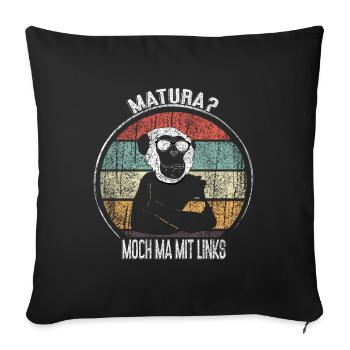 Matura Humor Retro Monkey Design - Sofa pillowcase 17,3'' x 17,3'' (45 x 45 cm) - black - Front