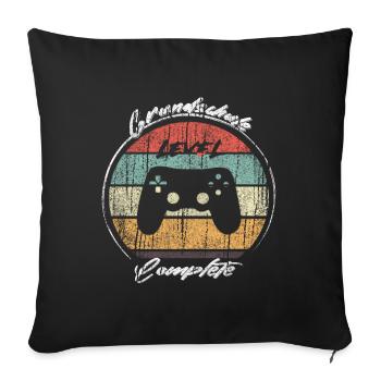 Elementary Level Complete Gamer - Sofa pillowcase 17,3'' x 17,3'' (45 x 45 cm) - black - Front