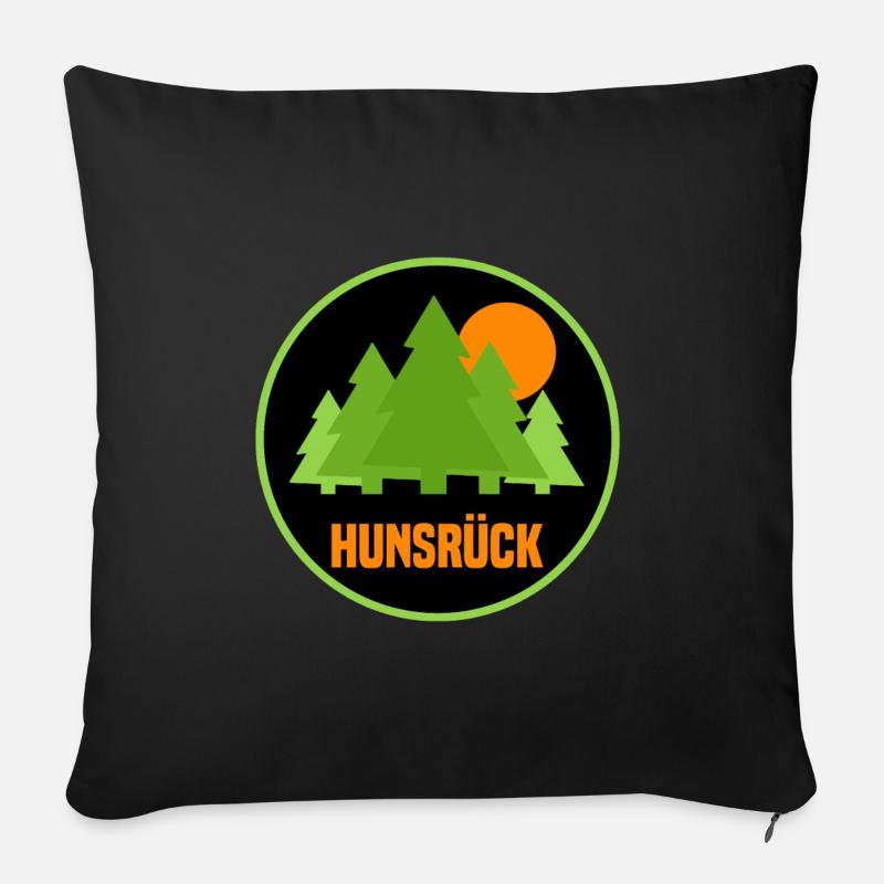 Hunsrück - Sofakissenbezug 45 x 45 cm - Schwarz