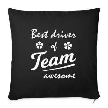 Le meilleur pilote - Housse de coussin décorative 45 x 45 cm - noir - Devant