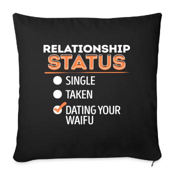 Anime Japan Mangastyle Statement Manga Animation - Sofa pillowcase 17,3'' x 17,3'' (45 x 45 cm) - black - Front