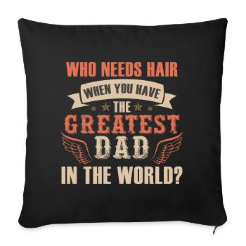 La plus grande fête des pères - Housse de coussin décorative 45 x 45 cm - noir - Devant