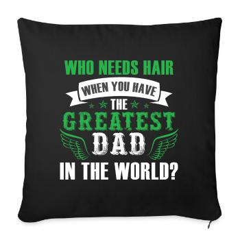 Funny Dad Fathers Day - Sofa pillowcase 17,3'' x 17,3'' (45 x 45 cm) - black - Front