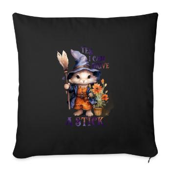 Halloween Pumpkin Horror - Sofa pillowcase 17,3'' x 17,3'' (45 x 45 cm) - black - Front