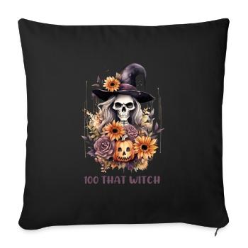 Halloween Pumpkin Horror - Sofa pillowcase 17,3'' x 17,3'' (45 x 45 cm) - black - Front