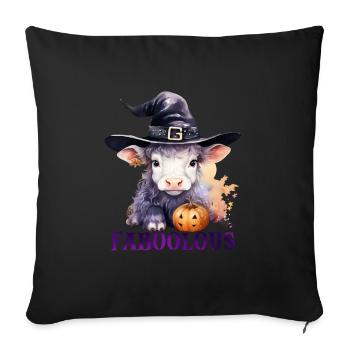 Halloween Pumpkin Horror - Sofa pillowcase 17,3'' x 17,3'' (45 x 45 cm) - black - Front