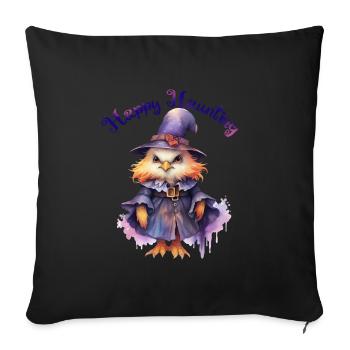 Halloween Pumpkin Horror - Sofa pillowcase 17,3'' x 17,3'' (45 x 45 cm) - black - Front