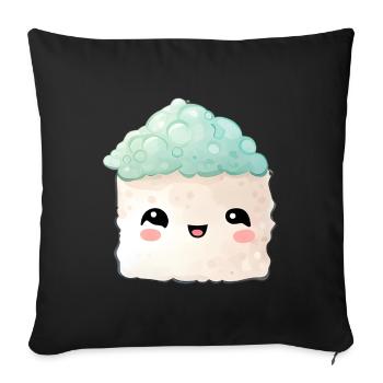 Sushi - Sofa pillowcase 17,3'' x 17,3'' (45 x 45 cm) - black - Front