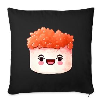 Sushi - Sofa pillowcase 17,3'' x 17,3'' (45 x 45 cm) - black - Front