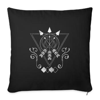 Runen Mythologie Zeichen - Sofakissenbezug 45 x 45 cm - Schwarz - Vorne