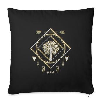Rune Symbolisme guerrier - Housse de coussin décorative 45 x 45 cm - noir - Devant