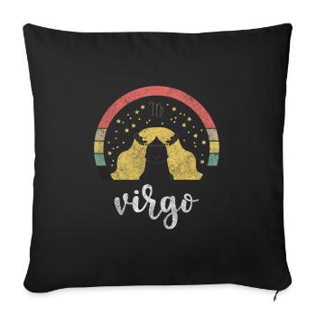 Virgo September Mercury - Sofa pillowcase 17,3'' x 17,3'' (45 x 45 cm) - black - Front