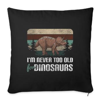 Dinosaurs Fossil Velociraptor Cretaceous - Sofa pillowcase 17,3'' x 17,3'' (45 x 45 cm) - black - Front