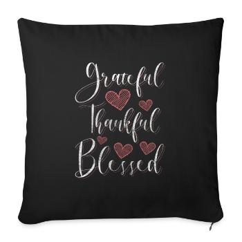 Shamrock Happy Love Energy - Housse de coussin décorative 45 x 45 cm - noir - Devant