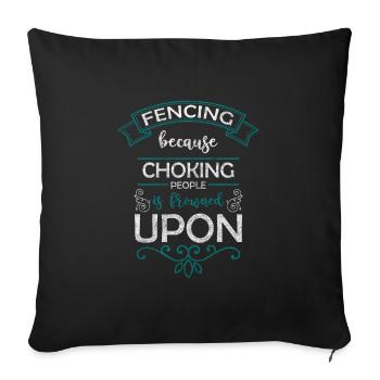 Fencing, Victory, Sport Fencing, Martial Arts - Sofa pillowcase 17,3'' x 17,3'' (45 x 45 cm) - black - Front