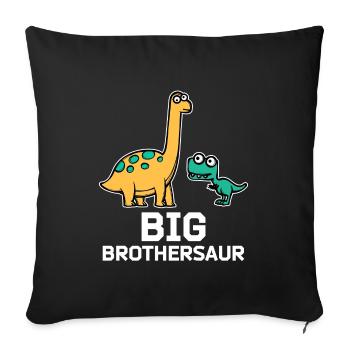 Sibling Love Dino Big Brother Statement - Sofa pillowcase 17,3'' x 17,3'' (45 x 45 cm) - black - Front