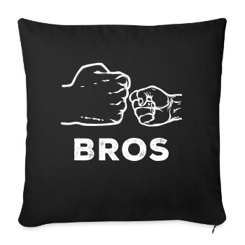 Fiers frères et sœurs de la déclaration Big Brother - Housse de coussin décorative 45 x 45 cm - noir - Devant