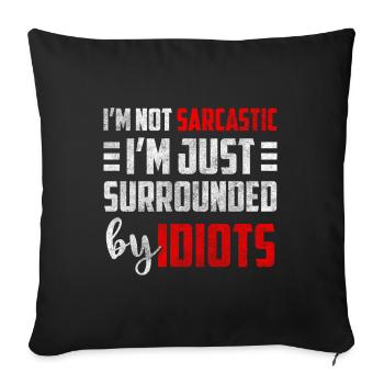 Black Humor Party WItz - Housse de coussin décorative 45 x 45 cm - noir - Devant