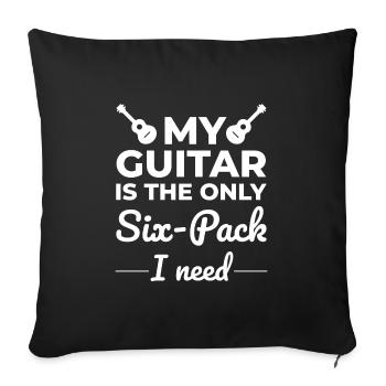 Strings and Six-Packs: Celebrating the Guitar - Sofa pillowcase 17,3'' x 17,3'' (45 x 45 cm) - black - Front