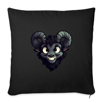Goat goat goat creepy - Sofa pillowcase 17,3'' x 17,3'' (45 x 45 cm) - black - Front
