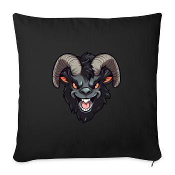 Goat goat goat creepy - Sofa pillowcase 17,3'' x 17,3'' (45 x 45 cm) - black - Front