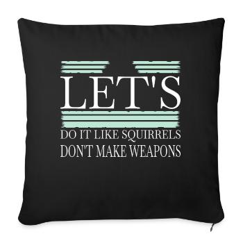 disarmament hippy pride bday awesome jokes - Sofakissenbezug 45 x 45 cm - Schwarz - Vorne
