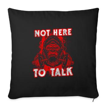 Gorilla Silverback Monkey Banane - Housse de coussin décorative 45 x 45 cm - noir - Devant