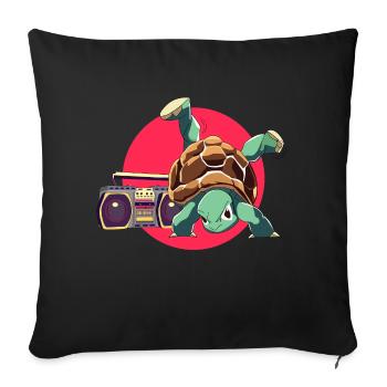 Breakdance Turtle Loco Animal Squad - Sofa pillowcase 17,3'' x 17,3'' (45 x 45 cm) - black - Front