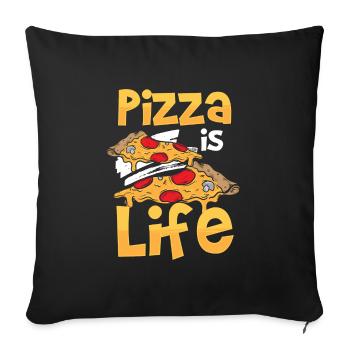 Pizzeria Pizza lovers Restaurant - Housse de coussin décorative 45 x 45 cm - noir - Devant