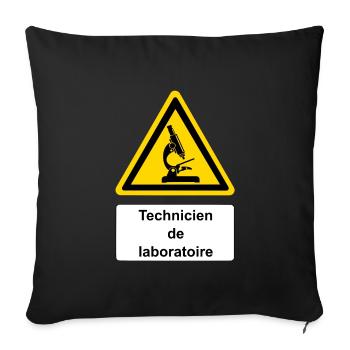Technicien de laboratoire - Housse de coussin décorative 45 x 45 cm - noir - Devant