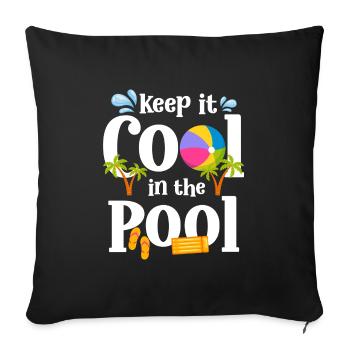 Pool Pool Party Floats Leisure - Sofa pillowcase 17,3'' x 17,3'' (45 x 45 cm) - black - Front