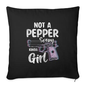Arme Pistolet Sport Tir Guerre - Housse de coussin décorative 45 x 45 cm - noir - Devant