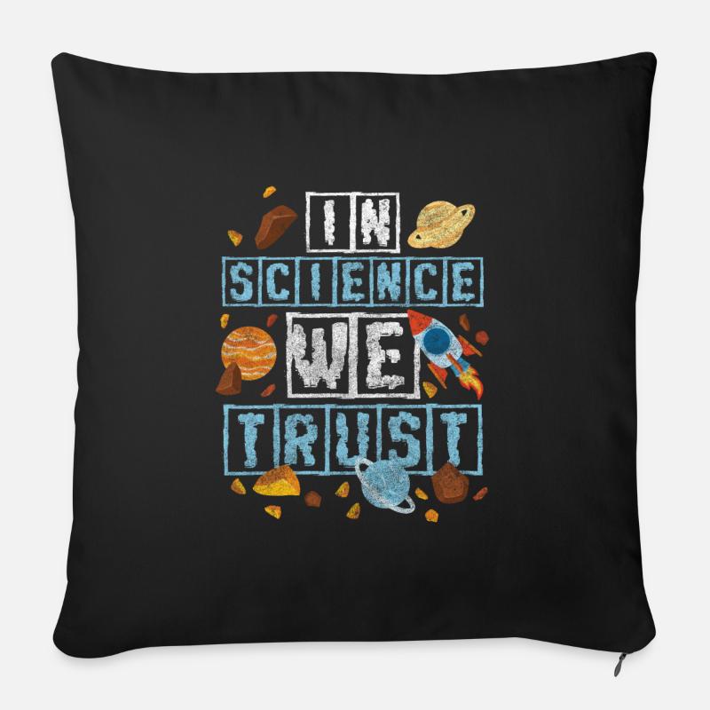Weltraum Planet Raumanzug - Sofakissenbezug 45 x 45 cm - Schwarz
