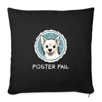 Caregiver failure - Sofa pillowcase 17,3'' x 17,3'' (45 x 45 cm) - black - Front