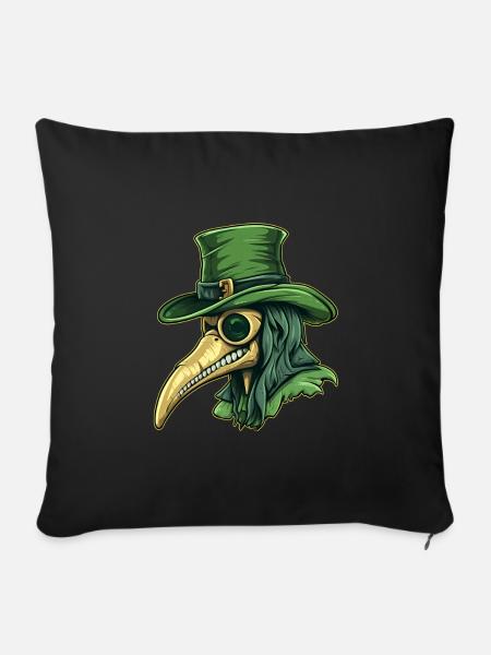 Pestdoktor Doktor Arzt - Sofakissenbezug 45 x 45 cm - Schwarz
